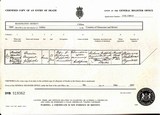 I3116 - Death Certificate Marion Griffiths (nee Maw) 1860