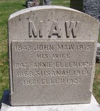 MMI - I9314 - I9315 - I9616 - I9317 - John Moses Maw & Fannie Ellen Cregg & children Susannah & Ellen